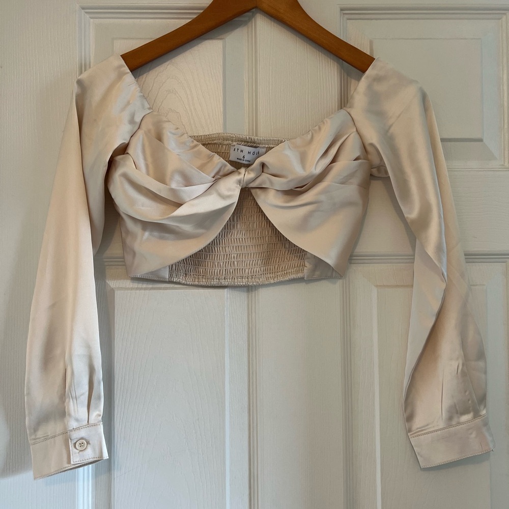 Satin Front Twist Top